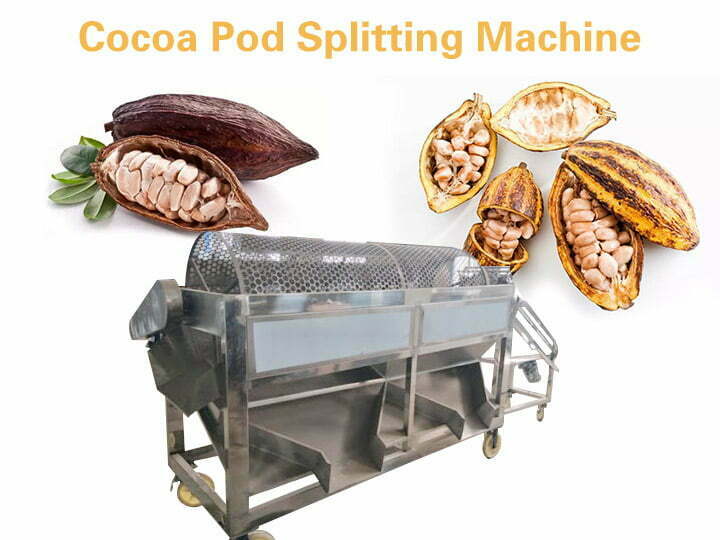 Máquina cortadora y separadora de mazorcas de cacao