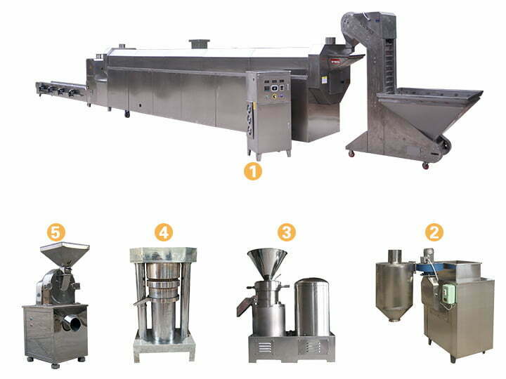 automatic cocoa beans processing machine