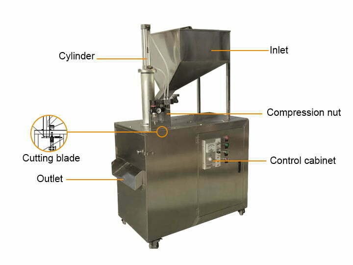 almond slicing machine structure