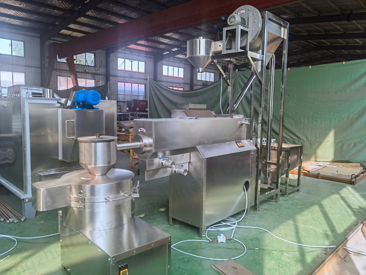 Linha de produção de pasta de cacau em grande escala