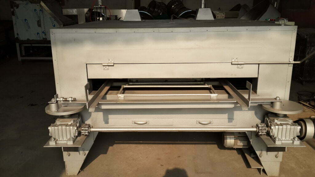 details of swing coated nut roasting oven