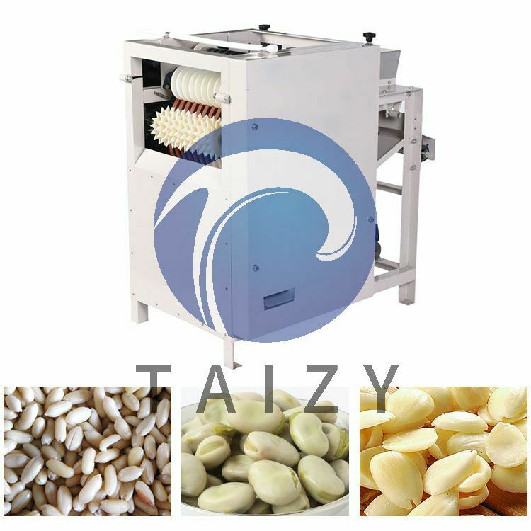Peladora de maní en la línea de producción de mantequilla de maní