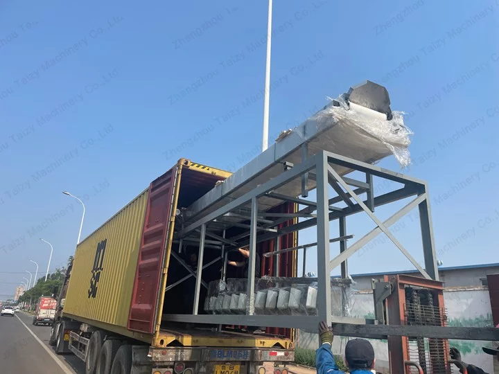 Almond shelling machine